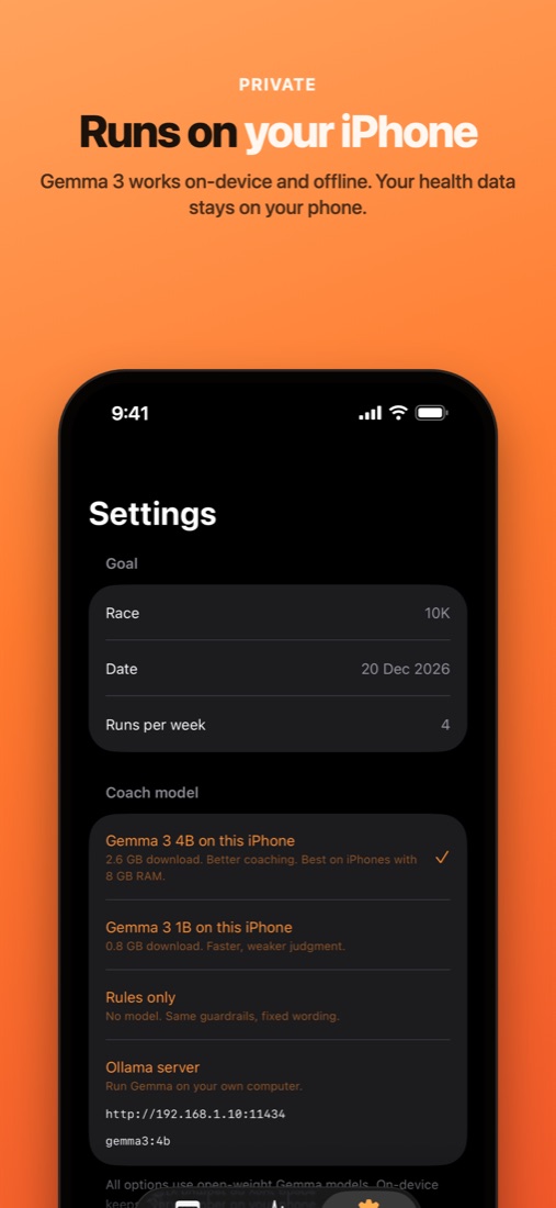 Runs on your iPhone